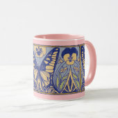 Kunst Nieuwe Kunst Butterflies en Pansies Mok (Voorkant rechts)