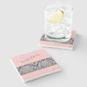 Kunst Nieuwe Kunst Butterflies en Pansies Stenen Onderzetter (Zijkant)