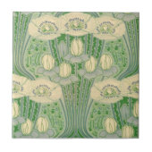  Kunst Nieuwe Lotus en het Patroon van Poppies Tegeltje (Voorkant)