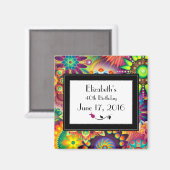 Kunst Nieuwe Ontwerpventilatorvormen Verjaardag Magneet (Voorkant / Achterkant)