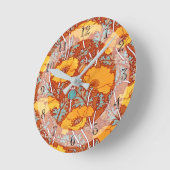   Kunst Nieuwe Oranje Poppie Ronde Klok (Hoek)