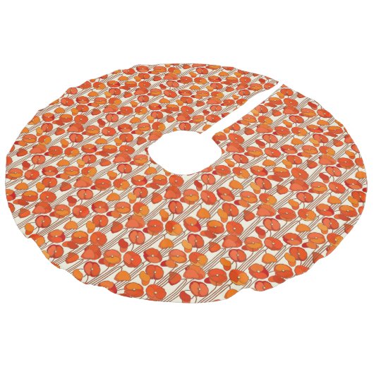 Kunst Nieuwe papaver Imitatie Linnen Kerstboom Kleed (Gekanteld)