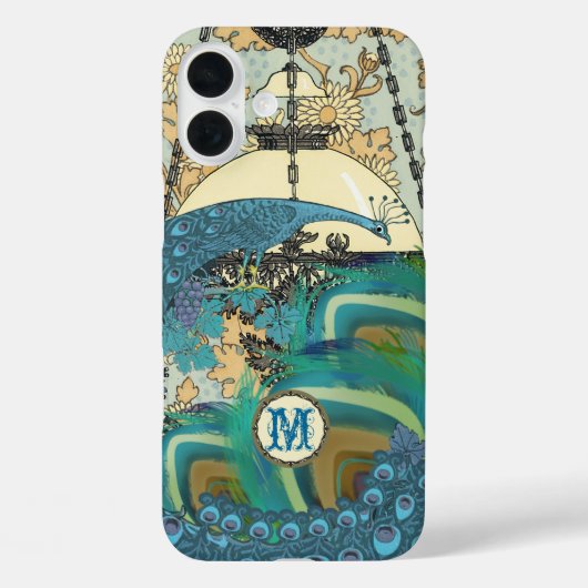 Kunst Nieuwe Peacock Chandelier Feathers Case-Mate iPhone Case (Achterkant)