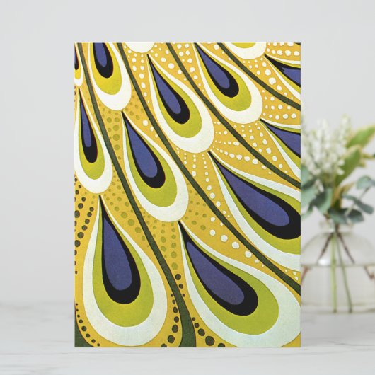  kunst Nieuwe Peacock Fether Wedding Kaart (Staand voorkant)