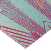 Kunst nieuwe, rode, blauwgroen, groene, , art deco lange tafelloper (Hoek)