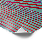 Kunst nieuwe, rode, blauwgroen, groene, , art deco perfect poster (Hoek)