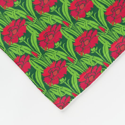 Kunst Nieuwe Rode Karnanjers Fleece Deken (Hoek)