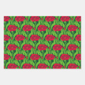 Kunst Nieuwe Rode Karnanjers Inpakpapier Vel (Voorkant 3)