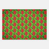 Kunst Nieuwe Rode Karnanjers Inpakpapier Vel (Voorkant 2)