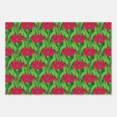 Kunst Nieuwe Rode Karnanjers Inpakpapier Vel (Voorkant)