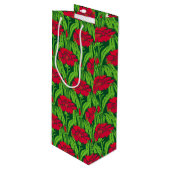 Kunst Nieuwe Rode Karnanjers Wijn Cadeautas (Voorkant Gekanteld)