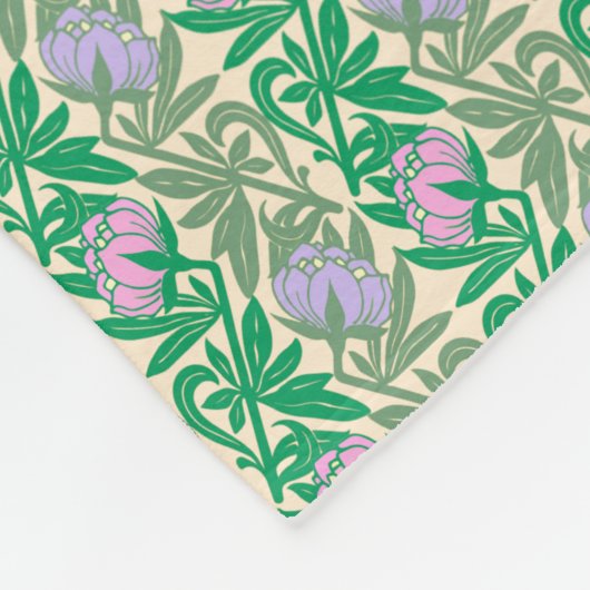 Kunst Nieuwe roze waterlelasmaag Fleece Deken (Hoek)