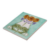  Kunst Nieuwe Rozen Antiek Reproductie Tegeltje (Zijkant)