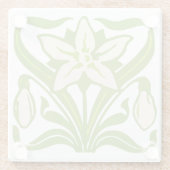  Kunst Nieuwe Snowdruppelbedekking Glazen Onderzetter (Achterkant)