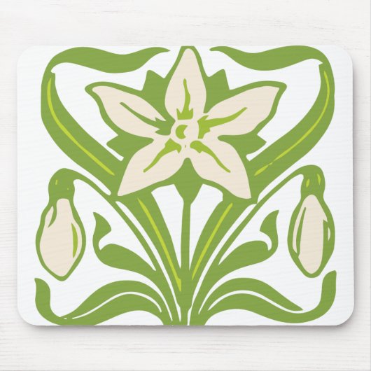  Kunst Nieuwe Snowdruppelbedekking Muismat (Voorkant)