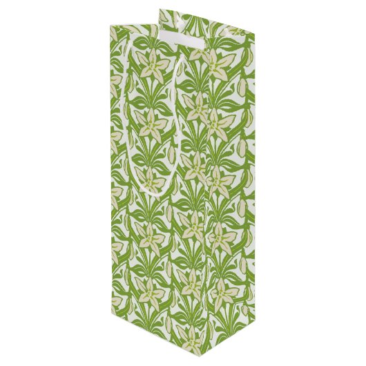  Kunst Nieuwe Snowdruppelbedekking Wijn Cadeautas (Achterkant Gekanteld)