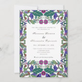 Kunst Nieuwe  stijl bloemen bruiloft Kaart (Voorkant)