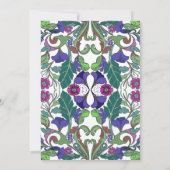 Kunst Nieuwe  stijl bloemen bruiloft Kaart (Achterkant)