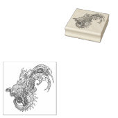 Kunst Nieuwe Stijl Leaf Wing Dragon Rubber Stempel (Gestempeld)