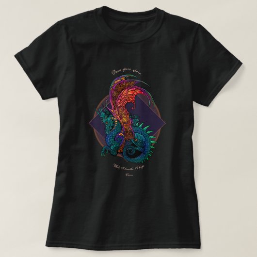 Kunst Nieuwe Stijldraak gekleurd T-shirt (Design voorkant)