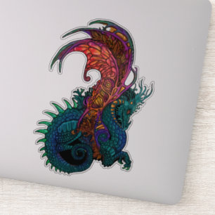 Kunst Nieuwe Stijldraak in kleur Sticker