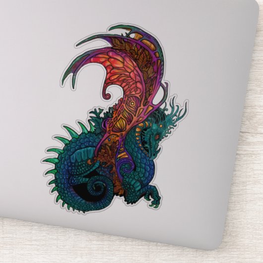 Kunst Nieuwe Stijldraak in kleur Sticker (Detail)