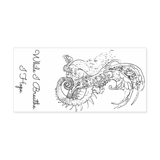 Kunst Nieuwe Stijldraak met Latijnse Motto Rubberstempel (Afrduk)