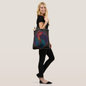 Kunst Nieuwe Stijldraak met Latijnse Motto Tote Bag (Op model)