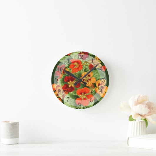   Kunst Nieuwe Stroom Nasturtium Ronde Klok (Huis)