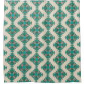   Kunst Nieuwe Tegel Patroon Groen Blauw Douchegordijn (Voorkant)