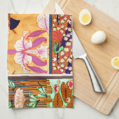 Kunst nieuwe vochtige vogel en orchidebloem theedoek (Quarter Fold)