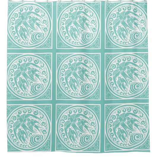  kunst Nieuwe vogels, Butterflies en sterren Douchegordijn (Voorkant)