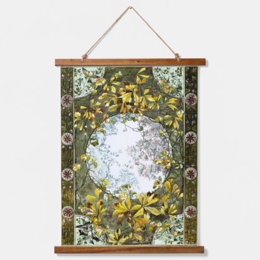  Kunst Nieuwe Vogels en Bloemen Hangend Wandkleed (Voorkant)