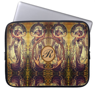 Kunst nieuwe vrouw elegante advertentie laptop sleeve