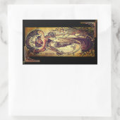 Kunst nieuwe vrouw elegante advertentie rechthoekige sticker (Tas)