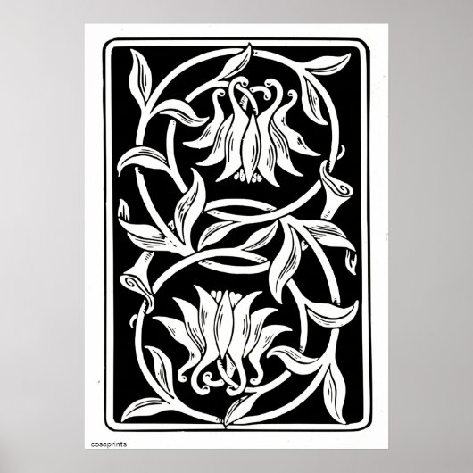 Kunst nieuwe wandbloemen poster (Voorkant)