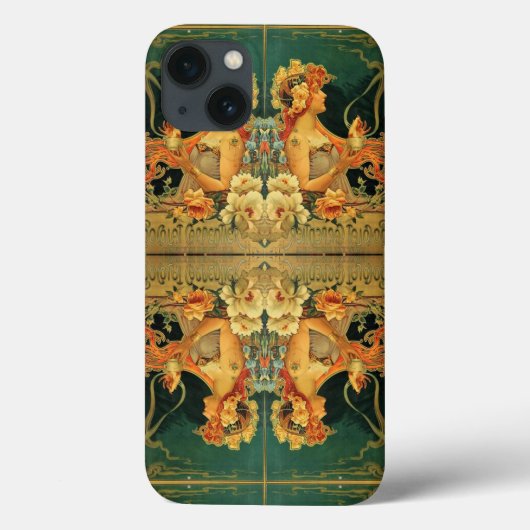 Kunst nieuwe warme chocolade bloemreclame Case-Mate iPhone case (Achterkant)