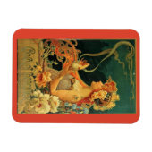 Kunst nieuwe warme chocolade bloemreclame magneet (Horizontaal)