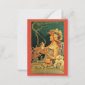 Kunst nieuwe warme chocolade bloemreclame notitiekaartje (Voorkant)