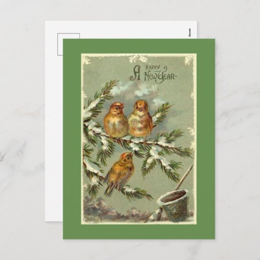  kunst Nieuwjaar Briefkaart (Voorkant / Achterkant)