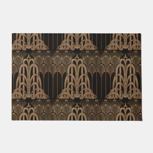 Kunst nouveau,art deco,Black,bronse,elegant,chic,p Deurmat (Voorkant)