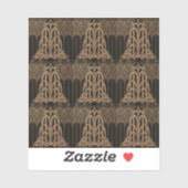 Kunst nouveau,art deco,Black,bronse,elegant,chic,p Sticker (Vel)