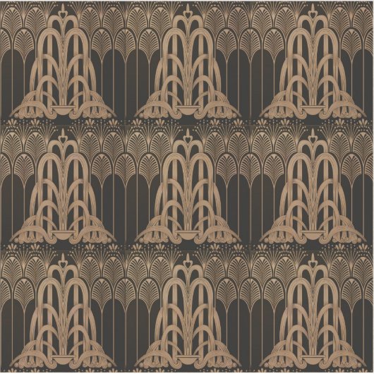 Kunst nouveau,art deco,Black,bronse,elegant,chic,p Sticker (Voorkant)