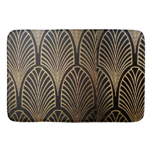 Kunst nouveau, art deco, ventilatorpatroon, brons, badmat