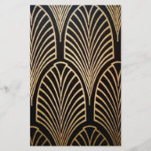 Kunst nouveau, art deco, ventilatorpatroon, brons, briefpapier (Voorkant)