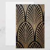 Kunst nouveau, art deco, ventilatorpatroon, brons, briefpapier (Voorkant / Achterkant)