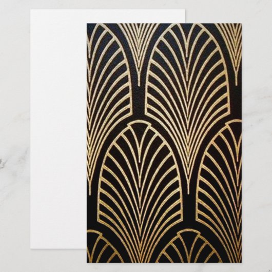 Kunst nouveau, art deco, ventilatorpatroon, brons, briefpapier (Voorkant / Achterkant)