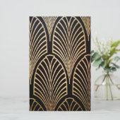 Kunst nouveau, art deco, ventilatorpatroon, brons, briefpapier (Staand voorkant)