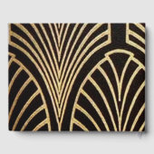 Kunst nouveau, art deco, ventilatorpatroon, brons, gastenboek (Achterkant)