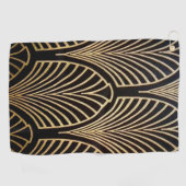 Kunst nouveau, art deco, ventilatorpatroon, brons, golfhanddoek (Horizontaal)